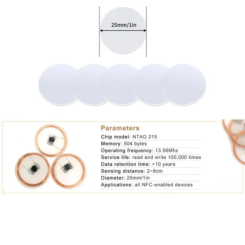 TAG NFC NTAG215 25MM