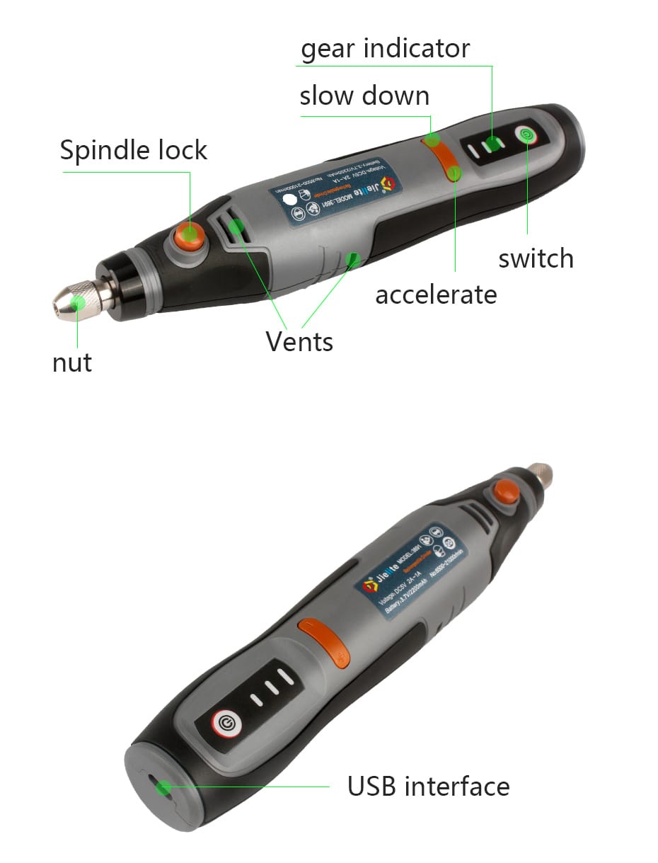 DREMEL INALAMBRICO 3 VELOCIDADES 35W + ACCESORIOS